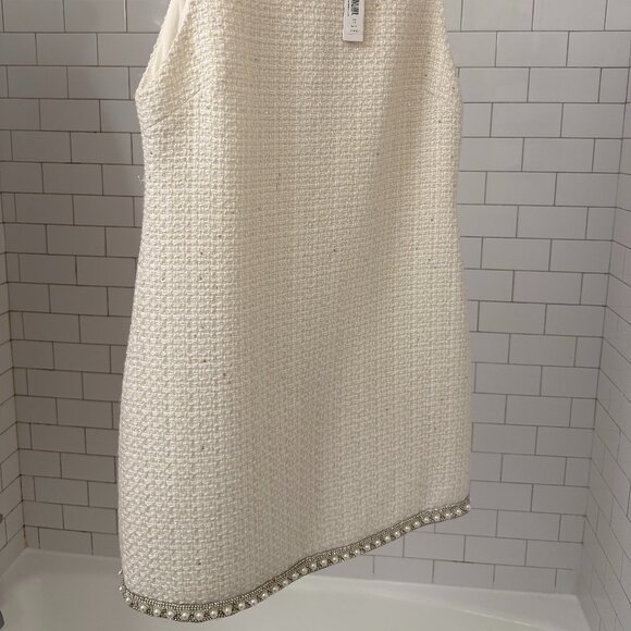 Alice & Olivia Coley Mini Dress, Off White, NWT, Size 14 - Picture 6 of 15